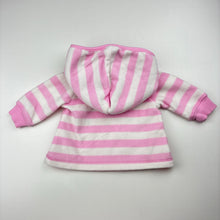 Load image into Gallery viewer, Girls Tiny Little Wonders, fleece hoodie sweater, mark front neck, FUC, size 000,  