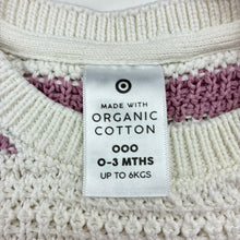 Load image into Gallery viewer, Girls Target, organic cotton knit sweater / jumper, GUC, size 000,  