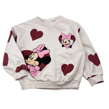 Load image into Gallery viewer, Girls Zara, Disney Minnie Mouse fleece lined sweater / jumper, FUC, size 3,  