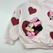 Load image into Gallery viewer, Girls Zara, Disney Minnie Mouse fleece lined sweater / jumper, FUC, size 3,  