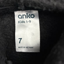 Load image into Gallery viewer, Unisex Anko, black fleece lined zip hoodie sweater, GUC, size 7,  