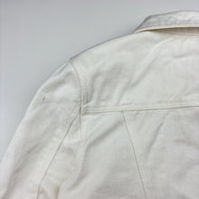 Load image into Gallery viewer, Girls DAVID JONES, white denim jacket, small mark back left shoulder, FUC, size 12,  