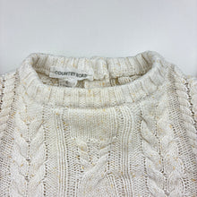 Load image into Gallery viewer, Girls Country Road, cable knit cotton sweater / jumper, light mark at neck, FUC, size 0,  