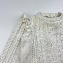 Load image into Gallery viewer, Girls Country Road, cable knit cotton sweater / jumper, light mark at neck, FUC, size 0,  