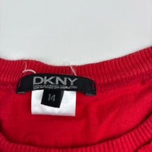 Load image into Gallery viewer, Boys DKNY, red cotton long sleeve tee / top, GUC, size 14,  