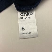 Load image into Gallery viewer, Girls Anko, navy cotton long sleeve tee / top, EUC, size 5,  