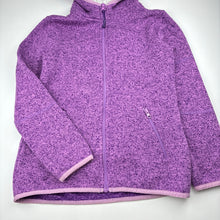 Load image into Gallery viewer, Girls CAPE, purple fleece lined zip hoodie sweater, pilling, FUC, size 12,  