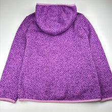 Load image into Gallery viewer, Girls CAPE, purple fleece lined zip hoodie sweater, pilling, FUC, size 12,  
