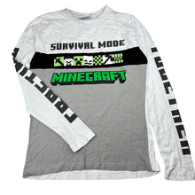 Load image into Gallery viewer, Boys Mojang, Minecraft cotton long sleeve tee / top, wash fade, FUC, size 14,  