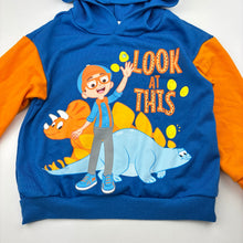 Load image into Gallery viewer, Boys Blippi, lightweight hoodie sweater, dinosaurs, EUC, size 4,  