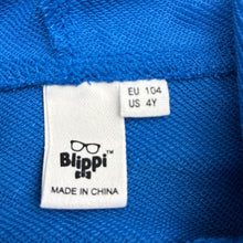 Load image into Gallery viewer, Boys Blippi, lightweight hoodie sweater, dinosaurs, EUC, size 4,  
