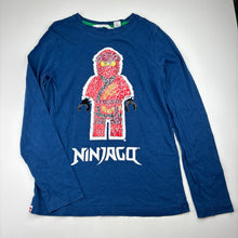 Load image into Gallery viewer, Boys H&amp;M, LEGO NINJAGO flip sequin cotton long sleeve top, GUC, size 9-10,  