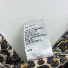 Load image into Gallery viewer, Girls Anko, leopard print denim zip up jacket, GUC, size 8,  
