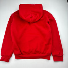 Load image into Gallery viewer, Boys Surfing Team, red fleece lined hoodie sweater, pilling, FUC, size 8,  