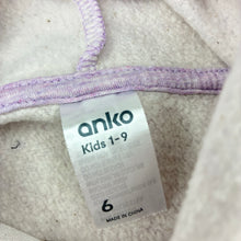 Load image into Gallery viewer, Girls Anko, fleece lined hoodie sweater, sequin unicorn, light marks left sleeve, FUC, size 6,  