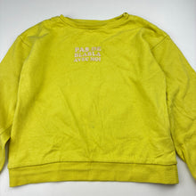 Load image into Gallery viewer, Girls GEMO, yellow fleece lined sweater / jumper, light marks, FUC, size 8,  
