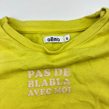 Load image into Gallery viewer, Girls GEMO, yellow fleece lined sweater / jumper, light marks, FUC, size 8,  