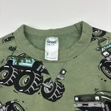 Load image into Gallery viewer, Boys Anko, fleece lined sweater / jumper, monster trucks, FUC, size 3,  