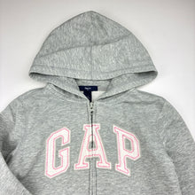 Load image into Gallery viewer, Girls GAP, soft feel fleece lined zip hoodie sweater, GUC, size 6-7,  