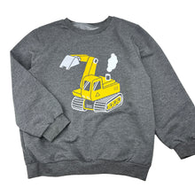 Load image into Gallery viewer, Boys grey, lightweight sweater / jumper, digger, GUC, size 7,  