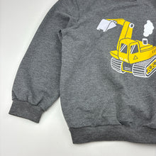 Load image into Gallery viewer, Boys grey, lightweight sweater / jumper, digger, GUC, size 7,  