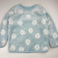 Load image into Gallery viewer, Girls blue, soft fleece pyjamas, no labels, armpit to armpit: 30cm, shoulder to cuff: 34cm, Inside leg: 37cm, GUC, size 3-4,  