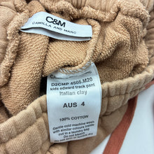Load image into Gallery viewer, Unisex CAMILLA AND MARC, cotton track pants, elasticated, Inside leg: 39cm, GUC, size 4,  