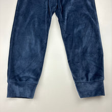Load image into Gallery viewer, Girls Lily &amp; Dan, blue velour track pants, elasticated, Inside leg: 41cm, GUC, size 6,  