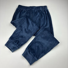 Load image into Gallery viewer, Girls Lily &amp; Dan, blue velour track pants, elasticated, Inside leg: 41cm, GUC, size 6,  