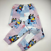 Load image into Gallery viewer, Unisex BLUEY, fleece winter pyjama pants / bottoms, GUC, size 6,  