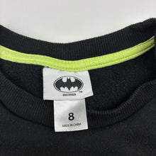 Load image into Gallery viewer, Boys DC Comics, Batman fleece lined sweater / jumper, pilling, FUC, size 8,  