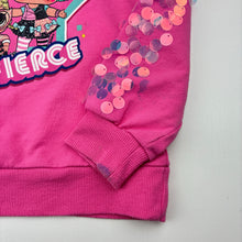Load image into Gallery viewer, Girls LOL SURPRISE!, pink sweater / jumper, marks on cuffs, FUC, size 5,  