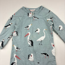 Load image into Gallery viewer, Unisex Fox &amp; Finch, cotton zip romper, discolouration back left sleeve, FUC, size 0,  