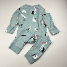Load image into Gallery viewer, Unisex Fox &amp; Finch, cotton zip romper, discolouration back left sleeve, FUC, size 0,  
