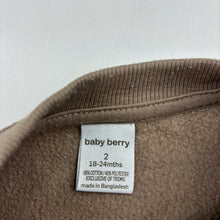 Load image into Gallery viewer, Unisex Baby Berry, fleece lined sweater / jumper, pilling, FUC, size 2,  