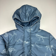 Load image into Gallery viewer, Boys Target, thick puffer jacket / coat, dinosaurs, discolouration on cuffs, FUC, size 6,  