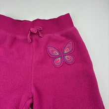 Load image into Gallery viewer, Girls pink, fleece pants, elasticated, no labels, Inside leg: 37cm, FUC, size 4,  