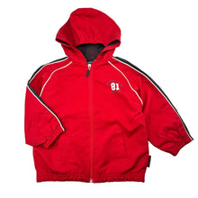 Load image into Gallery viewer, Boys Slazenger, red zip up hooded track top, GUC, size 2,  