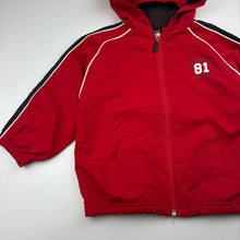 Load image into Gallery viewer, Boys Slazenger, red zip up hooded track top, GUC, size 2,  