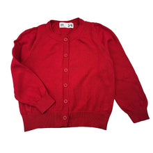 Load image into Gallery viewer, Girls Cotton On, red knitted cotton cardigan, GUC, size 3-4,  