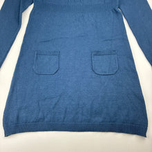 Load image into Gallery viewer, Girls L&amp;D, knitted cotton long sleeve dress, GUC, size 10, L: 67cm