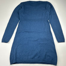 Load image into Gallery viewer, Girls L&amp;D, knitted cotton long sleeve dress, GUC, size 10, L: 67cm