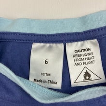 Load image into Gallery viewer, Boys blue, cotton long sleeve pyjama top, EUC, size 6,  