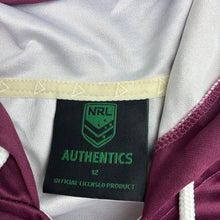 Load image into Gallery viewer, Unisex NRL Authentics, Manly Sea Eagles hooded long sleeve top, EUC, size 12,  