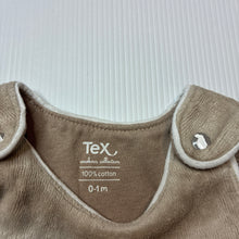 Load image into Gallery viewer, Unisex Tex, cotton lined velour overalls / romper, GUC, size 0000,  