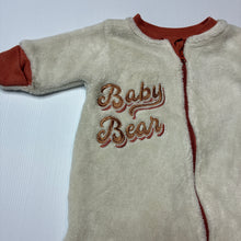 Load image into Gallery viewer, Unisex Baby Berry, soft fleece zip coverall / romper, GUC, size 000,  