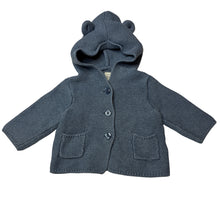 Load image into Gallery viewer, Unisex GAP, knitted cotton hooded cardigan, FUC, size 00,  