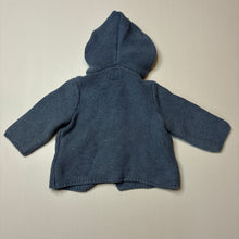 Load image into Gallery viewer, Unisex GAP, knitted cotton hooded cardigan, FUC, size 00,  