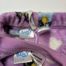 Load image into Gallery viewer, Unisex BLUEY, fleece winter pyjamas, GUC, size 1,  