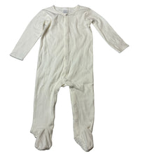 Load image into Gallery viewer, Unisex Baby Berry, white ribbed coverall / romper, EUC, size 1,  